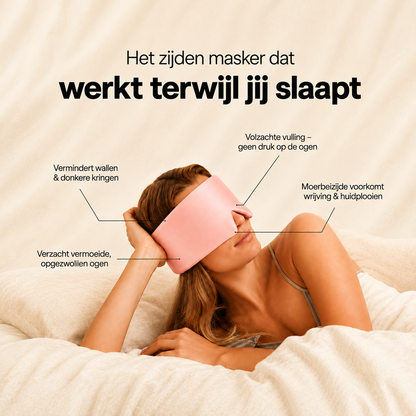 BeeNight Zijden Slaapmasker - verduisterend zonder druk
